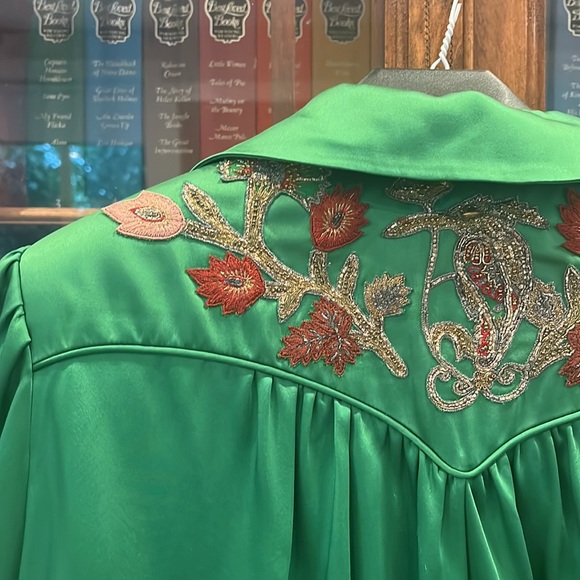 DUNDAS Fringe Satin Wrap - Picture 3 of 10